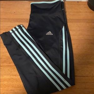 Adidas women’s 3 stripe climalite Leggings.